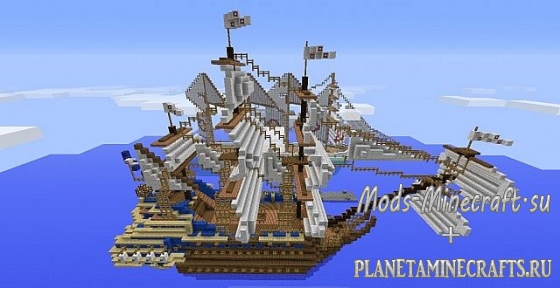 Скачать schematic корабля Soleil Royal  [Minecraft]