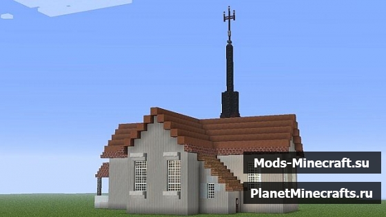 Скачать сельскую церковь  [Schematic Minecraft]