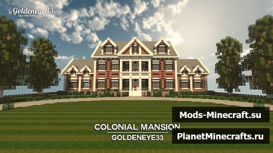 Скачать schematic Colonial Mansion - проекты очень красивых домов