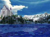 Замок Нойшванштайн в Minecraft