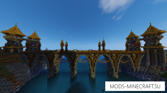 Схема средневекового моста в Майнкрафт